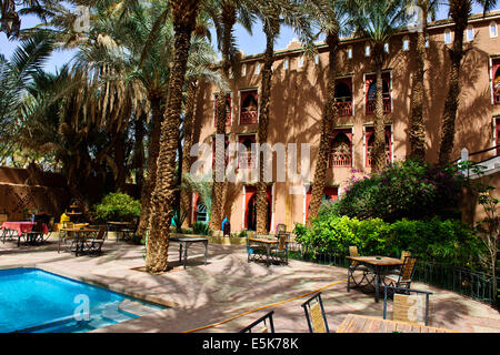 Zagora, Hotel, Oase in der Wüste, Paul Street, Reisen & Landscape Photographer, südlichen Marokko, an der Grenze der Wüste Sahara & Algerien, Nord Afrika Stockfoto