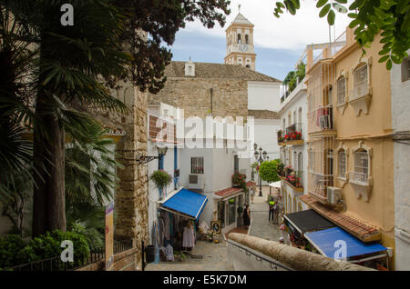 Iglesia del Santo Cristo De La Vera Cruz-Kirche des Heiligen Christus des wahren Kreuzes, Altstadt (Casco Antiguo), Marbella Spanien. Stockfoto