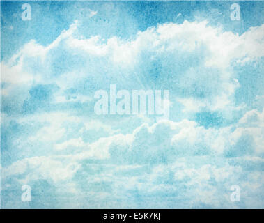 Aquarell Wolken und Himmelshintergrund Stockfoto