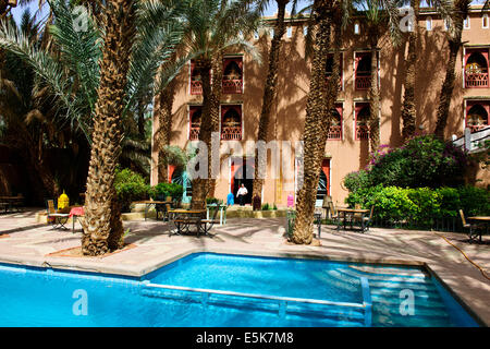 Zagora, Hotel, Oase in der Wüste, Paul Street, Reisen & Landscape Photographer, südlichen Marokko, an der Grenze der Wüste Sahara & Algerien, Nord Afrika Stockfoto