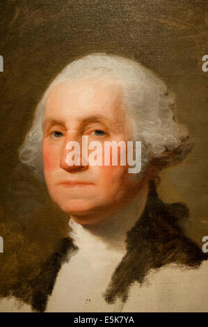 Gilbert Stuart unvollendete 1796 Gemälde Porträt von George Washington, auch bekannt als The Athenaeum, Stockfoto