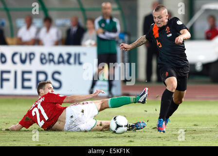 Ungarn vs. Niederlande FIFA World Cup Qualifier Fußballspiel Stockfoto