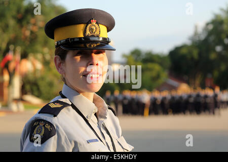 Morning Parade an der Royal Canadian Mounted Police (RCMP) Depot in Regina, Saskatchewan. Stockfoto