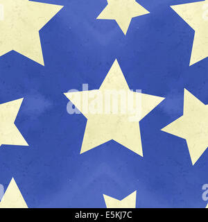 Sternen bei Nacht, nahtlose Hintergrundmuster. Vektor-Illustration. Stockfoto