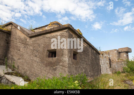 Alten Betonbunker Totleben Fort Insel in Russland Stockfoto