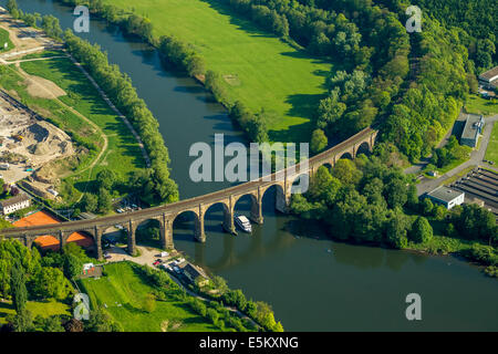 Luftbild, Ruhr-Viadukt, Ruhrgebiet, Ruhr, Herdecke, Ruhr District, North Rhine-Westphalia, Deutschland Stockfoto