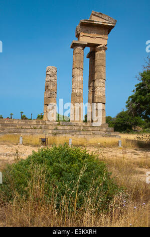 Tempel des Apollo, Akropolis Monte Smith, Rhodos Stadt, Rhodos, Dodekanes, Griechenland, Europa Stockfoto