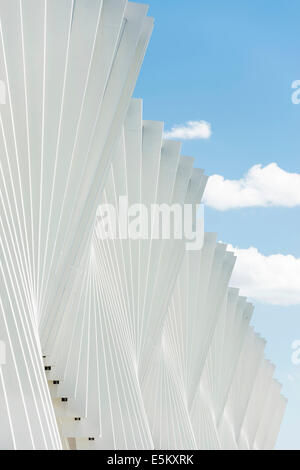 Hochgeschwindigkeits-Bahnhof Mediopadana, Architekt Santiago Calatrava, Reggio Emilia, Provinz Reggio Emilia Italien Stockfoto