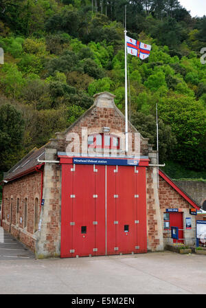 Alten Minehead Lifeboat Station, Hafen von Minehead, Somerset Stockfoto