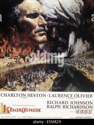 KHARTOUM, Charlton Heston, Laurence Olivier, 1966 Stockfoto