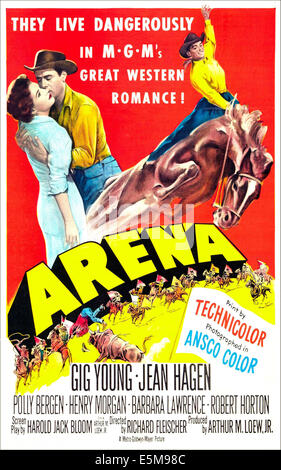 ARENA, US-Plakat, von links: Jean Hagen, Gig Young, 1953 Stockfoto