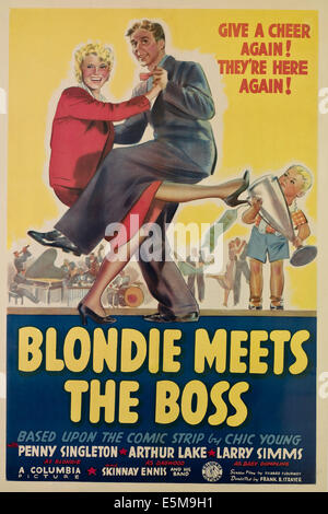 BLONDIE trifft den Chef von links, Penny Singleton, Arthur See, Larry Simms, 1939 Stockfoto