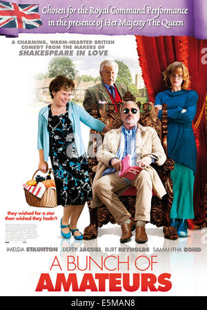 Ein Haufen Amateure, von links: Imelda Staunton, Derek Jacobi, Burt Reynolds, Samantha Bond, 2008. PH: Kerry Brown Stockfoto