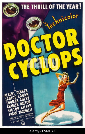 DR. CYCLOPS, (aka DOCTOR CYCLOPS), von oben: Albert Dekker, Janice Logan, 1940 Stockfoto