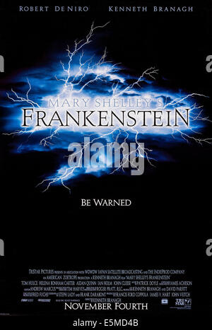 FRANKENSTEIN, (aka MARY SHELLEYS FRANKENSTEIN), U.S. voraus Plakatkunst, 1994 Stockfoto