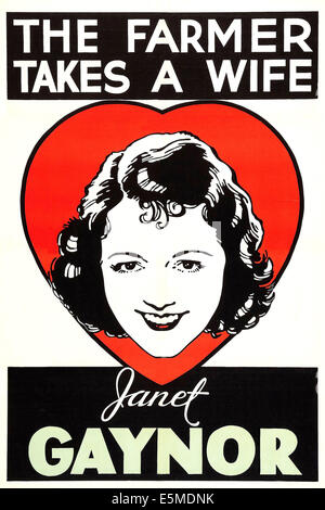 DER Landwirt nimmt A Frau US Plakatkunst, Janet Gaynor, 1935. TM & Copyright © 20. Century Fox Film Corp. Alle Rechte Stockfoto