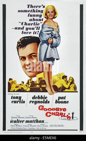 GOODBYE CHARLIE, US-Plakat, von links: Tony Curtis, Debbie Reynolds, 1964, TM & Copyright © 20th Century Fox/Courtesy Everett Stockfoto