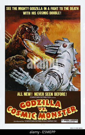 GODZILLA VS. MECHAGODZILLA (aka GODZILLA VS. KOSMISCHE MONSTER, aka GOJIRA TAI MEKAGOJIRA), US-Plakat, 1974 Stockfoto