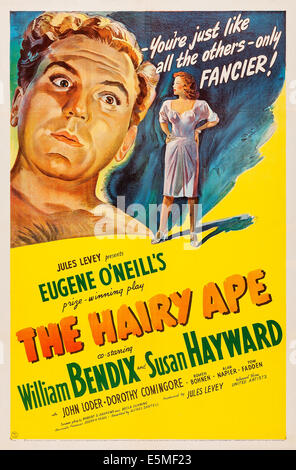 DER haarige Affe, US-Plakat, von links: William Bendix, Susan Hayward, 1944 Stockfoto