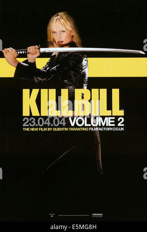 KILL BILL – VOLUME 2, (aka KILL BILL: Vol. 2), U.S. voraus Plakatkunst, Uma Thurman, 2004. © Miramax/Courtesy Everett Collection. Stockfoto