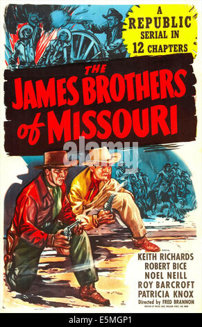 DIE JAMES Brüder von MISSOURI, US-Plakat von unten links: Robert Bice, Keith Richards, 1949 Stockfoto