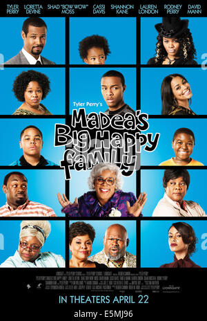 MADEA große, glückliche Familie, Top l-r: Isaiah Mustafa Teyana Taylor, 2. Reihe: Natalie Desselle, Bow Wow, Lauren London, 4. Reihe: Stockfoto