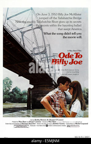 ODE TO BILLY JOE, l-r: Robby Benson, Glynnis O'Connor auf Plakatkunst, 1976. Stockfoto