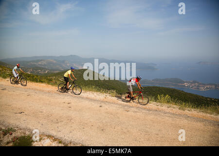 KAS, Türkei Radsport Kunden auf Hügeln oberhalb von Kas. Stockfoto