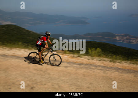 KAS, Türkei Radsport Kunden auf Hügeln oberhalb von Kas. Stockfoto