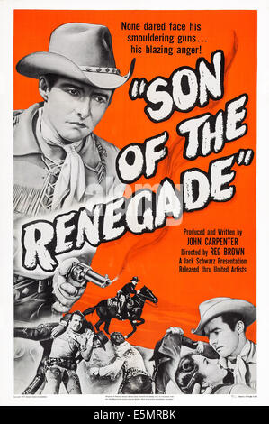 Sohn von THE RENEGADE, US Plakatkunst, Johnny Carpenter, 1953 Stockfoto