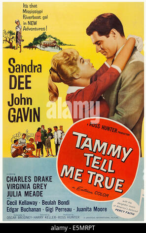 TAMMY erzählen mir wahr, US-Plakat-Kunst, von links: Sandra Dee, John Gavin, 1961 Stockfoto