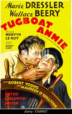 TUGBOAT ANNIE, von links: Wallace Beery, Marie Dressler, 1933. Stockfoto