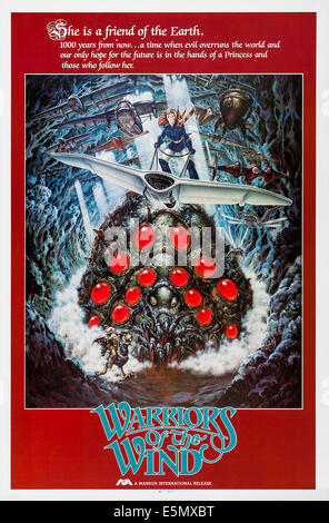 WARRIORS OF THE WIND (aka NAUSICAÄ OF THE VALLEY OF THE WIND, aka KAZE NO TANI NO NAUSHIKA), US-Plakat, 1984, © New Stockfoto