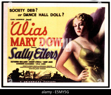 ALIAS MARY DOW, Sally Eilers, 1935. Stockfoto