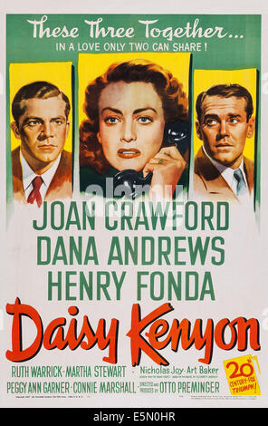 DAISY KENYON, Dana Andrews, Joan Crawford, Henry Fonda, 1947. TM und Copyright © 20th Century Fox Film Corp. Alle Rechte Stockfoto