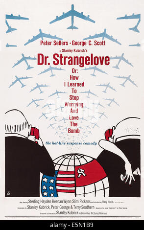 DR. STRANGELOVE (aka DR. STRANGELOVE OR: HOW I LEARNED TO STOP WORRYING AND LOVE THE BOMB), US-Plakat, 1964 Stockfoto
