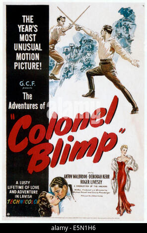 DAS Leben und DEATH OF COLONEL BLIMP (aka THE ADVENTURES OF COLONEL BLIMP), 1942. Stockfoto