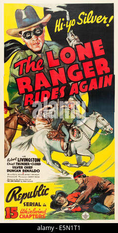 DIE LONE RANGER reitet wieder, Robert Livingston, 1939 Stockfoto