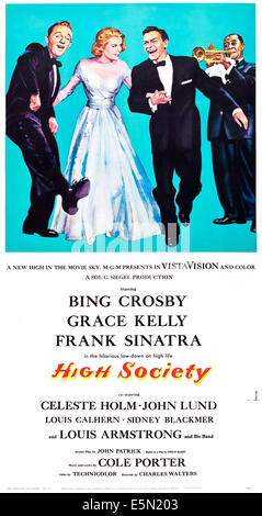 HIGH SOCIETY, von links: Grace Kelly, Bing Crosby, Frank Sinatra, Louis Armstrong, 1956. Stockfoto