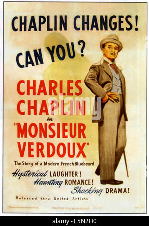 MONSIEUR VERDOUX, Charlie Chaplin, 1947 Stockfoto