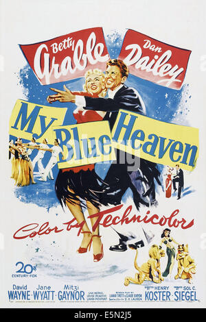 MY BLUE HEAVEN, US Plakatkunst, Betty Grable, Dan Dailey, 1950, TM und Copyright © 20. Century Fox Film Corp. Alle Rechte Stockfoto