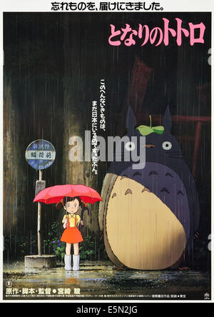 Mein Nachbar TOTORO (aka TONARI NO TOTORO), japanische Plakatkunst, 1988. © 50th Street Films/Courtesy Everett Collection Stockfoto