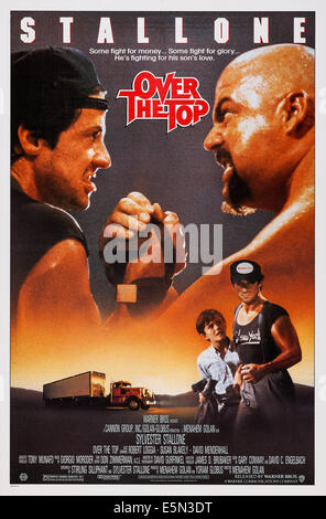 OVER THE TOP, top, von links: Sylvester Stallone, Rick Zumwalt, unten von links: David Mendenhall, Sylvester Stallone, 1987, Stockfoto