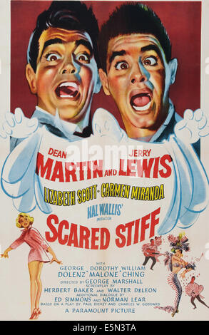 SCARED STIFF, oben von links: Dean Martin, Jerry Lewis, 1953. Stockfoto