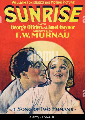 SUNRISE, (aka SUNRISE: A Lied von zwei Menschen); von links: George O'Brien, Janet Gaynor, 1927, TM und Copyright © 20th Century Fox Stockfoto