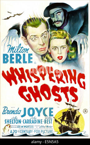 WHISPERING Geister, US-Plakat, von oben: John Carradine, Milton Berle, Brenda Joyce, 1942, TM und Copyright © 20th Century Fox Stockfoto