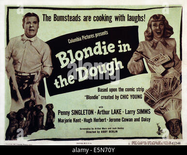 BLONDIE IN den Teig, von links: Arthur Lake, Penny Singleton, 1947 Stockfoto