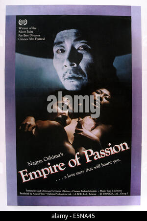 EMPIRE OF PASSION, (aka AI NO BOREI), Takahiro Tamura (oben), unten von links: Kazuko Yoshiyuki, Tatsuya Fuji, 1978, © Barbary Stockfoto