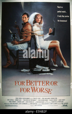 FÜR bessere OR FOR WORSE, (aka HONEYMOON ACADEMY), US-Plakat, von links: Robert Hays, Kim Cattrall, 1989. © Triumph Stockfoto