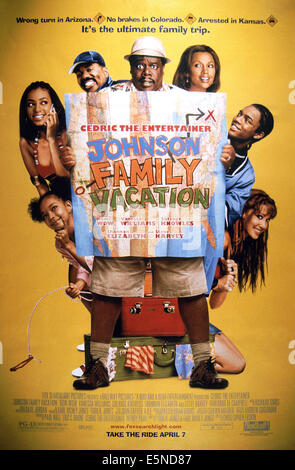 JOHNSON FAMILY VACATION, US-Plakat, im Uhrzeigersinn von Zentrum: Cedric the Entertainer, Vanessa Williams, Bow Wow, Shannon Stockfoto